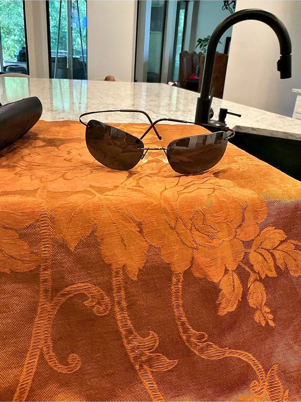 Maui Jim Brown & Gold Aviator Sunglasses
